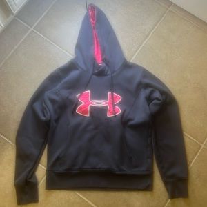 Kids grey and pink Under Armour hoodie